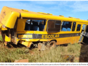 Adolescente sofre traumatismo craniano após colisão entre ônibus escolar e trem em Aparecida do Taboado
