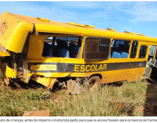 Adolescente sofre traumatismo craniano após colisão entre ônibus escolar e trem em Aparecida do Taboado