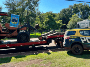 Polícia Militar Rodoviária recupera trator furtado em Anhanduí