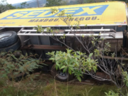 Caminhão dos Correios sofre acidente na MS 112, em Cassilândia