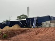 Temporal causou destruição em Paraiso das Aguas