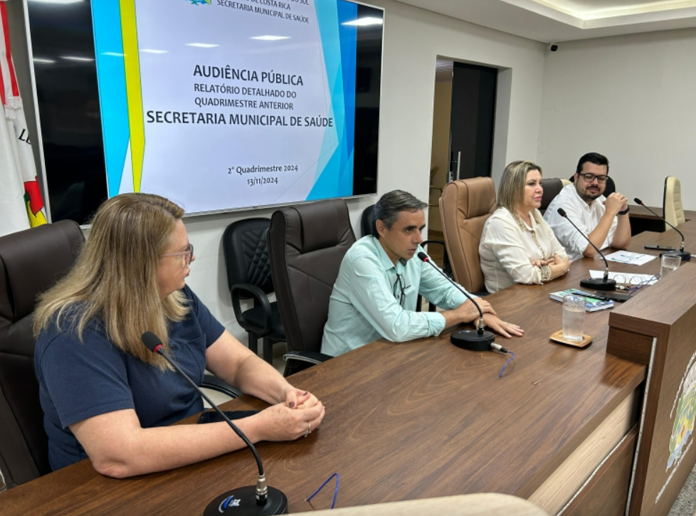 Prefeitura de Costa Rica aplicou 22,28% de recursos na Saúde no 2º quadrimestre de 2024
