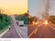 MST bloqueia BR-262 na região pantaneira e causa grandes congestionamentos