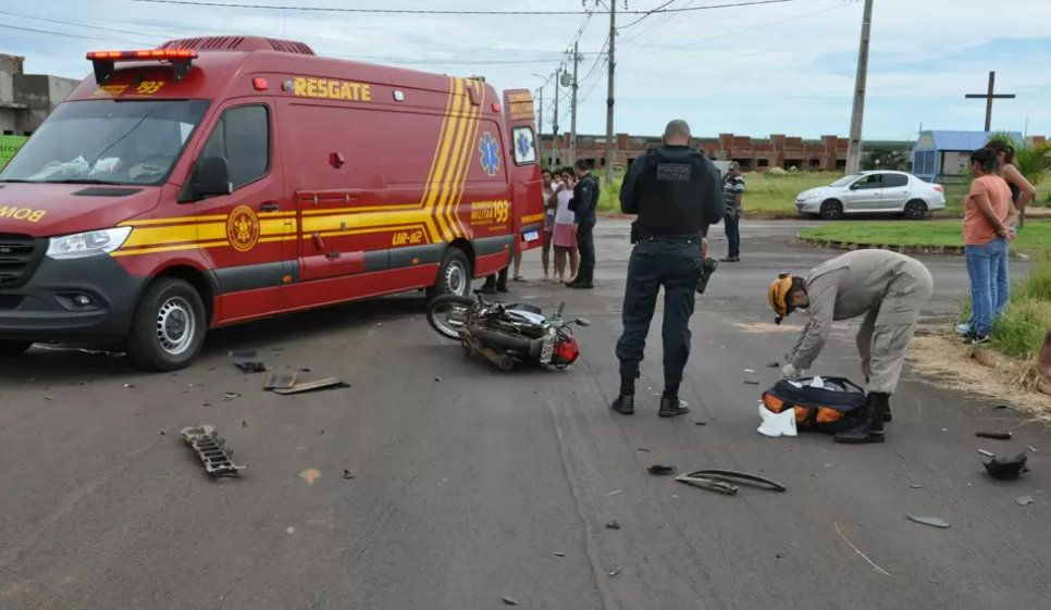 Garoto de 06 anos sofreu fratura em acidente ocorrido na Avenida Gaivotas