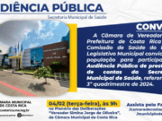 Saúde presta contas do 3º quadrimestre de 2024 em Audiência Pública nesta terça