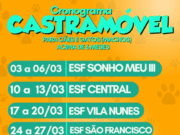 Cronograma de atendimentos do Castramóvel para o mês de março