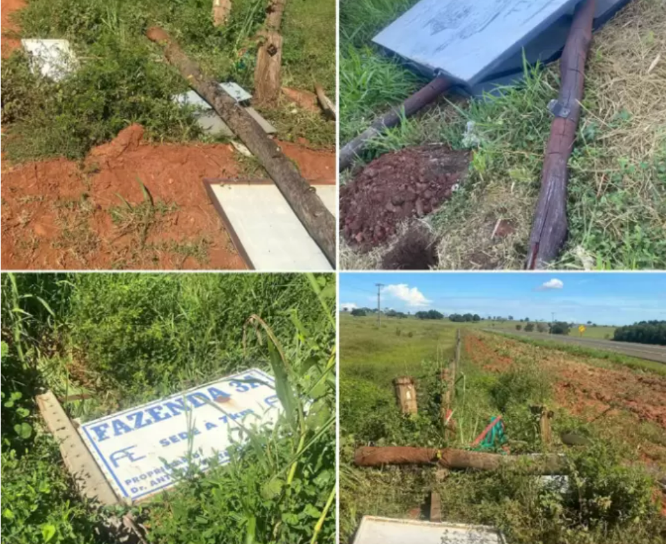 WAY remove placas de identificação de fazendas e revolta produtores