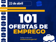 Casa do Trabalhador de Costa Rica disponibiliza 101 oportunidades de emprego