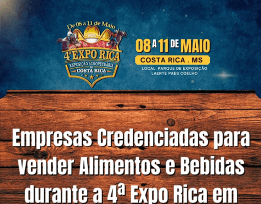 Empresas Credenciadas para vender Alimentos e Bebidas durante a 4ª Expo Rica em Costa Rica