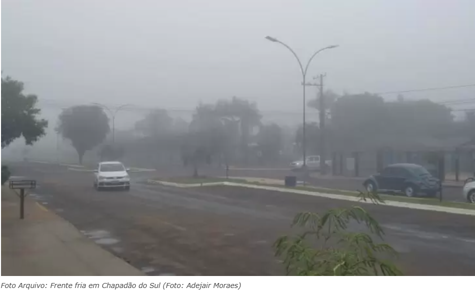 Prepare o casaco! Com mínima de 7ºC, frente fria deve chegar nesta quarta em MS