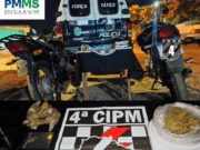Força Tática da 4ª CIPM prende casal por associação e tráfico de drogas e adulteração de veículo em Chapadão do Sul