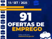Casa do Trabalhador de Costa Rica abre a semana com 91 vagas de Emprego