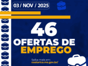 Casa do Trabalhador de Costa Rica inicia semana com 46 oportunidades de Emprego