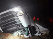 Motorista morre e mulher fica ferida após caminhão capotar na MS-240 entre Paranaíba e Inocência