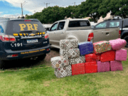 PRF apreende 388 Kg de maconha em Chapadão do Sul