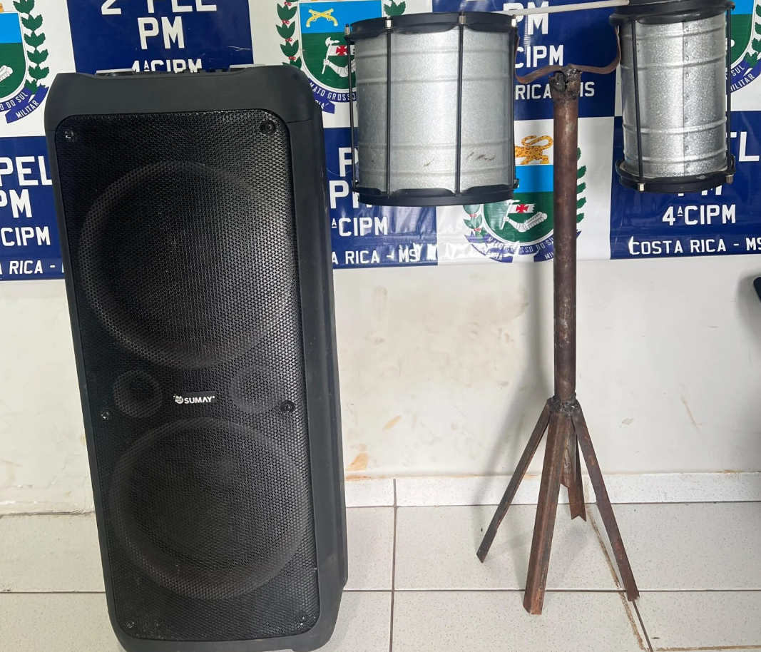 Jovem é detido e tem som apreendido por perturbação do sossego em Costa Rica