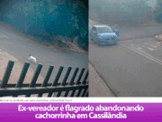 Ex-vereador é flagrado abandonando cachorrinha em Cassilândia