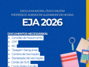Escola Cívico-Militar de Costa Rica abre matrículas para EJA 2026 e reforça direito à Educação para jovens e adultos