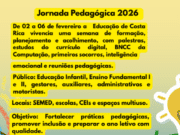 Divulgada a programação oficial da Jornada Pedagógica 2026 de Costa Rica