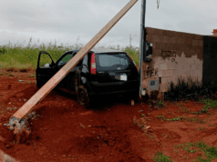 Mulher sofre traumatismo craniano grave em acidente de trânsito em Chapadão do Sul