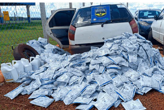 BPMRv apreende quase meia tonelada de agrotóxicos contrabandeados no interior do MS