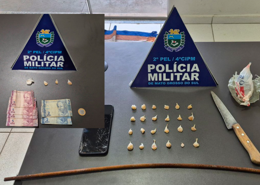 Polícia Militar prende homem e apreende menor por tráfico de drogas em Costa Rica