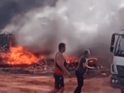 Incêndio de grandes proporções assusta moradores de Inocência