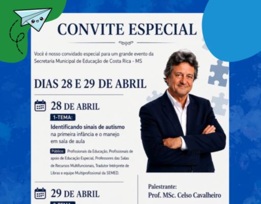Evento promove diálogos e reflexões sobre Autismo em Costa Rica dias 28 e 29 de abril