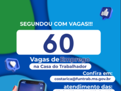 Casa do Trabalhador de Costa Rica abre a semana com 60 vagas de Emprego
