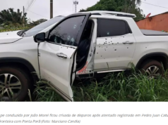 Brasileiro usando carro com placas de Chapadão do Sul é morto a tiros na fronteira com o Paraguai