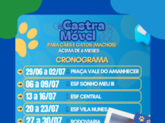 Saúde divulga Cronograma de Atendimentos do Castramóvel para o mês de julho em Costa Rica