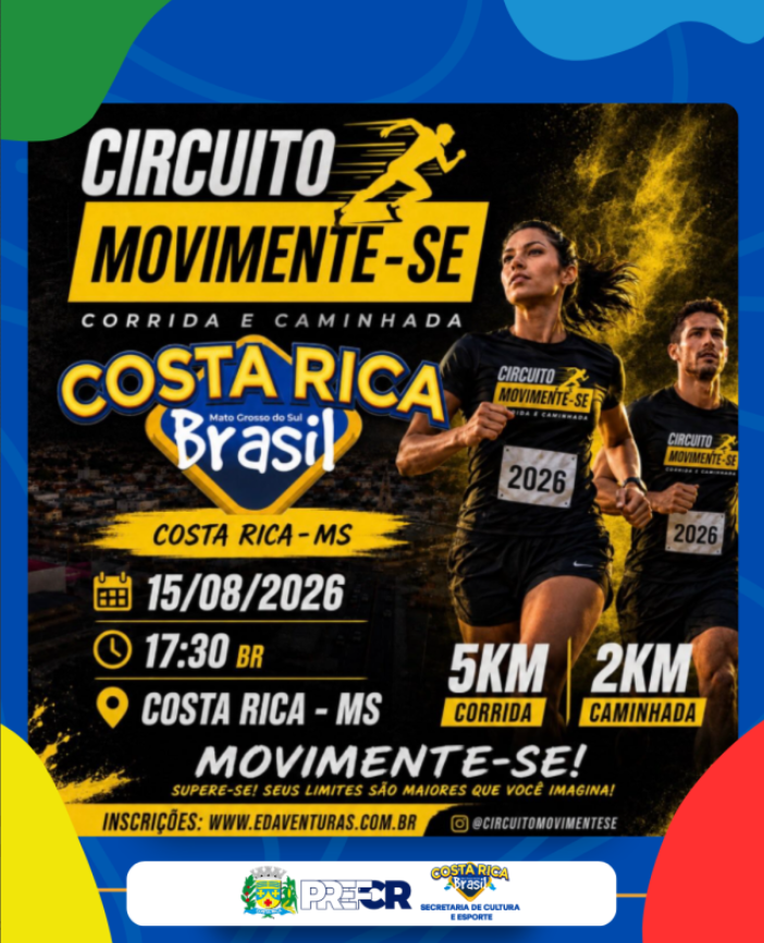 Costa Rica sediará dias 15 e 16 de agosto o Circuito Movimente-se e a 4ª etapa da Copa de Mountain Bike