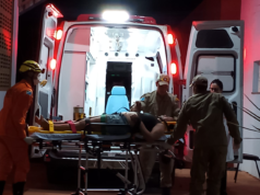 Mulher é ejetada de veículo e fica gravemente ferida após capotamento em Chapadão do Sul