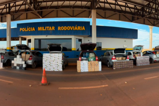 TOR do BPMRv apreende oito veículos com contrabandos e causa prejuízo de R$ 1,9 milhão ao crime