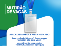 Mutirão de Vagas do Atacadista Mega e Mega Mercado oferece oportunidades para trabalhadores 50+ na Casa do Trabalhador em Costa Rica nesta quinta